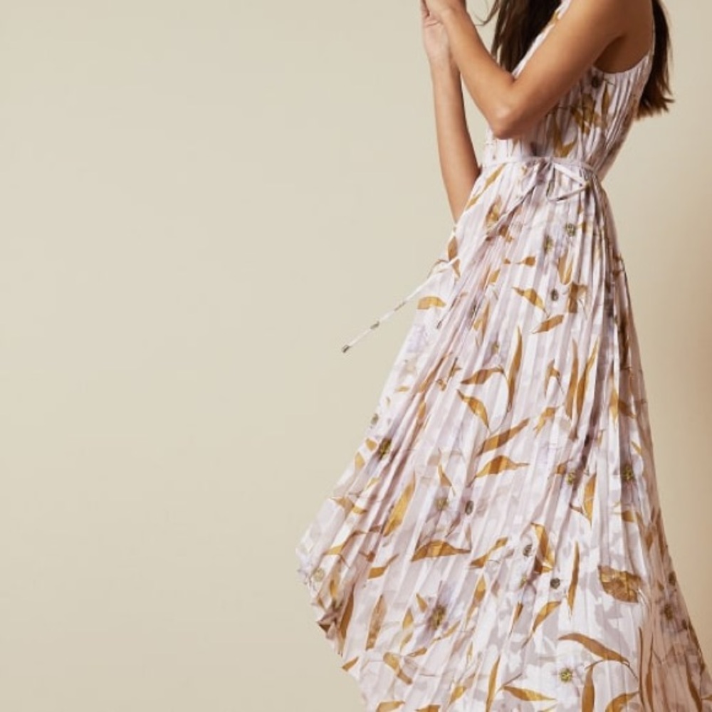 Ted Baker DIXXIE Cabana pleated maxi dress
